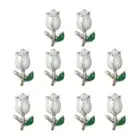 10pcs Nail Tulip Charm Three Dimensional Decorative Tulip Nail Art Decoration