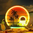 Palm Tree Sunset Neon Sign Neon Light for Wall Decor 11.8 Inch Neon Tropical ...