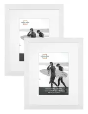 [Studio Nova] Premium Picture Photo Frame 8x10 to 5x7in Set of 2 in White