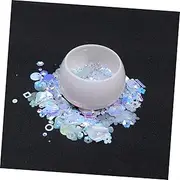 Operitacx DIY Material Jewelry Accessory Set 2 Pack Sequins and Spacer Beads Colorful Sequins Glass Beads Pearls for Jewelry Making Decorative Crafts 10g/Pack White