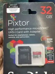 Pixtor SanDisk 32GB microSDHC UHS-I Card w/Adapter + USB 2.0 Reader New Unopened