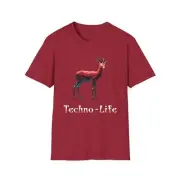 Techno Deer 1 Unisex Softstyle T-Shirt