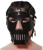 Hannibal Prison Hood PVC with Punisher Muzzle, Lockable Head Gear