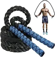 Weighted Jump Rope - Heavy Jump Rope │ Fitness Training │ Skipping Rope │ Muscle Building Rope For Home Gym & Outdoor Use, 0.98 Inch Thick, 2.8m Long, Anti-Slip Design For Enhanced Grip