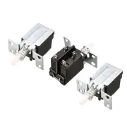3 Pcs KDC Type DPST Latching Action Push Button Power Switch 250VAC 5A