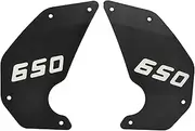 Motorcycle Side Frame Cover, 2Pcs Motorcycle CNC Aluminium Alloy Side Cover Frame Panel Plate Replacement for Kawasaki Vulcan S 650 2015‑2021(Black)
