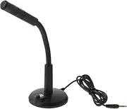 Yardwe 3.5mm Laptop Microphone Dictation Mic Computer Mic for Chatting Meeting Gaming Sound Compact Design