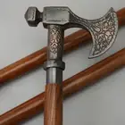 Antique Viking Ice Axe Handle Wooden Walking Stick Cane For Men/Women/Seniors
