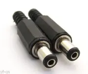1000pcs 2.1x5.5mm 2.1mm DC Power Male Plug Soldering Connector Plastic Cover