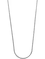 [Rebel & Rose] Rope Necklace 2mm (55cm) in Silver