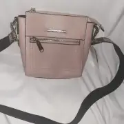 Steve Madden Handbag Mini Bag Blush Crossbody Front Zip Pockets Inside Outside