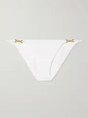 [Melissa Odabash] Melissa Odabash - Monza Chain-embellished Bikini Briefs - White - UK 16 UK 16 White