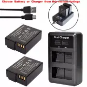 Battery Or LCD USB Charger for Panasonic Lumix DC-FZ200 FZ300 FZ330 DMW-BLC12