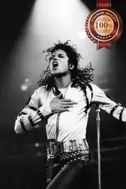 MICHAEL JACKSON CONCERT SINGING MUSIC PHOTO HOME WALL PRINT PREMIUM POSTER