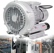 Aquaculture Regenerative Blower Quiet,120W-1100W 50HZ High-Pressure Vortex Ring Blower,Industrial Vacuum Pump For Wastewater Aeration Aquarium Fish Pond(250w/0.34hp)