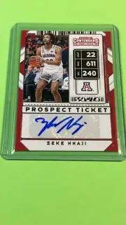 2020-21 Panini Contenders - ZEKE NNAJI - Prospect Ticket Rookie RC Auto