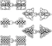 [WY LIGHTING LEVEL] 5 Pcs Vintage Sweater Swirl Cape Cloak Clips Cardigan Sweater Shawl Clasp Clips Retro Collar Brooches and Silver Shawl Pins for Dress Retro Cardigan Collar Dress Shirt Button for Girl Women, Small