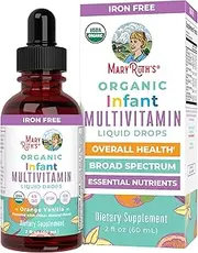 Multivitamin & Multimineral for Infants by MaryRuth's | USDA Organic | Sugar Free | Liquid Vitamins for Babies 6-12 Months | Immune Support & Overall Wellness | Vegan | Non-GMO | 2 Fl Oz