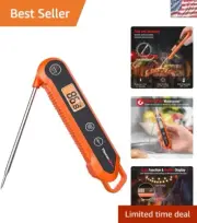Stainless Steel LCD Food Thermometer with Calibration - Perfect for BBQ & Candy