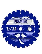 1 Pcs Avanti Pro 0724, 7 1/4” X 24 Tooth Framing Saw Blade Set, P0724R2