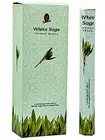 100 Incense Sticks White Sage 5 Hex Packs = 100 Sticks Kamini - Flat Packed