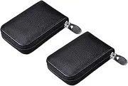 [GANAZONO] 2pcs Minimalist Accordion Card Holder with Multiple Slots Credit Card Wallet for Organizing Business Ids More
