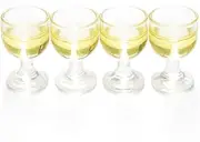 Odoria 1/12 Scale Dolls House Miniature Wine Glasses 4Pcs Dollhouse Accessories, White Wine