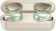 Fashion Bluetooth Earphone, Wireless Earphones Bluetooth 5.0 in-Ear Stereo Bass Earbuds Sports Headset with Microphonr Ergonomic Handsfree Phone Calls (Color : Gold)