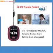 4G GPS Tracking Pendant V45 for Kids Elder Mini GPS Personal Tracker Alarm Talki