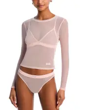 Alexander Wang Long Sleeve Sheer Top