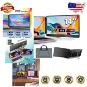 Plug and Play 14-Inch Portable Laptop Screen Extender - HDMI/USB-C Compatibility