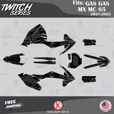 Graphics Kit for GASGAS MC85 MC 85 2021 2022 2023 Twitch Series - Smoke