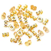 x1000 earrings gold metal friction butterfly stud stoppers finding post push back bulk