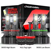 For Buick Lucerne 2006-2011 6000K LED Headlight + Fog Light Bulbs Conversion Kit