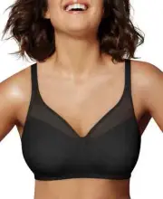 NIB! Playtex Women's Sz 38DD 18 Hour Smoothing Minimizer Wirefree Bra 4697 Black