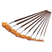 9 Pcs Mixed Media Brushes Flat Painting Brush Professional Artist Brush