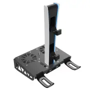 for PS5 Slim Host Wall Mounted Cooling Fan Bracket for PS5 Game Controller Charging Earphones VR Helmet Storage Rack Acc