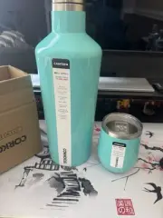 Corkcicle 60 oz Canteen and Stemless Wine Glass Set