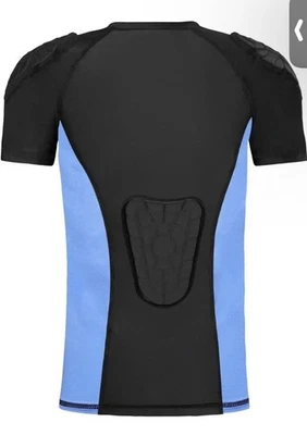 Tuoy Youth Padded Protective Shirt Chest Heart Guard Back Shoulders Sports Sz S