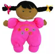 Stephan Baby Soft Plush First Doll Dark Complexion Black Hair Hot Pink WHOLESALE