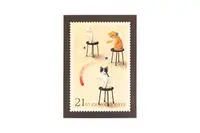 在飛比找誠品線上優惠-日本 Pottering Cat 郵票系列明信片/ 三輪車