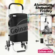 Aluminium Shopping Storage Cart Trolley Foldable Grocery Insulation Bag Wheels