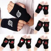 Anime Naruto Cosplay Gloves For Women Men Kids Akatsuki Red Cloud Ninja Cosplays Fingerless Wrist Cycling Glove Toys Fans Gift style 5