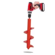 Auger Drill Bit for Planting - 4" X 12" Heavy-Duty Garden Auger Spiral 4"x12"