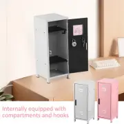 Mini Locker with Lock and Key Rustproof Metal Small Locker Portable Mini .t