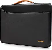 [tomtoc] 360 Protective Laptop Case for 15-inch New MacBook Air M4/A3241 2025, M3 M2, 15-inch Surface Laptop 5/4/3, Dell XPS 15 Plus, 15 MacBook Pro A1990 A1707, Water-Resistant Accessory Sleeve