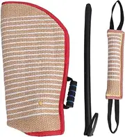 Vomeko 3 in 1 Dog Training Set Professional Bite Sleeve, Agitation Stick Tug Toy for K9, Malinois, German Shepherd