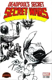 Deadpool's Secret Wars 1 Marvel Sketch Variant Comic W Original JAG Stitch Art