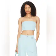 By.DYLN Cooper Crop Top light blue size m NWT
