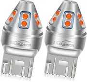 Ruiandsion 2pcs 7440 7443 LED Bulb Red T20 Wedge LED Bulbs 10-60V 3030 10SMD LED Chipsets Replacement for Brake Tail Lights, Non-Polarity